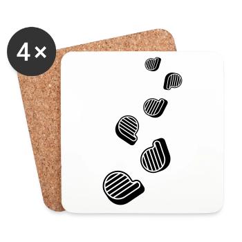 Meat steak - Coasters (set of 4) - white - Front