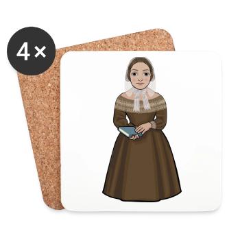Fredrika Bremer - Dessous de verre (lot de 4) - blanc - Devant