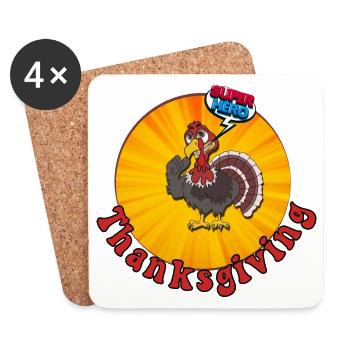 Stolzer Vogel - Untersetzer (4er-Set) - Weiß - Vorne