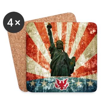 Freiheitsstatue, USA - Untersetzer (4er-Set) - Weiß - Vorne