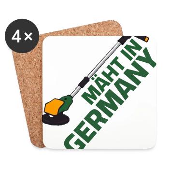 Coupe-bordures Tondeuse à gazon - Tondre en Allemagne - Dessous de verre (lot de 4) - blanc - Devant