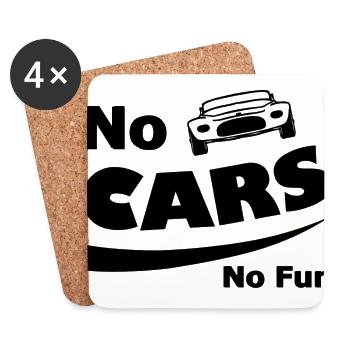 Fun and cars - Coasters (set of 4) - white - Front