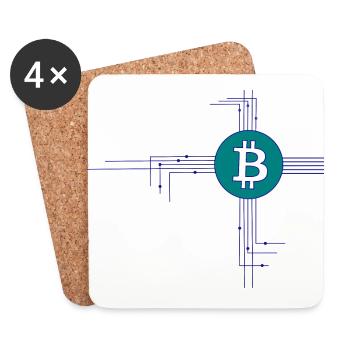 The Blockchain Wires - Coasters (set of 4) - white - Front