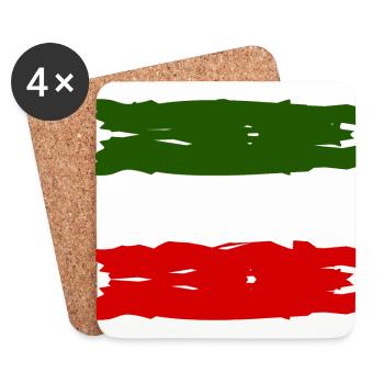 Les Italiens - Dessous de verre (lot de 4) - blanc - Devant