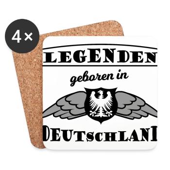 Die Fans aus Deutschland - Untersetzer (4er-Set) - Weiß - Vorne