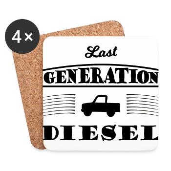 The last diesel generation - Coasters (set of 4) - white - Front