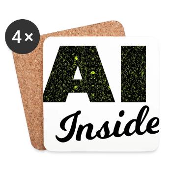 L’ingelligence artificielle - Dessous de verre (lot de 4) - blanc - Devant