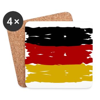 Les fans allemands - Dessous de verre (lot de 4) - blanc - Devant