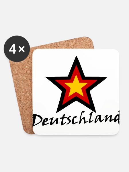 Unser deutsches Vaterland - Untersetzer (4er-Set) - Weiß