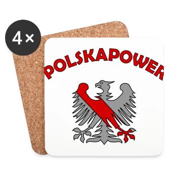 Électricité de Pologne - Dessous de verre (lot de 4) - blanc - Devant