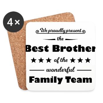 The best brother - Coasters (set of 4) - white - Front