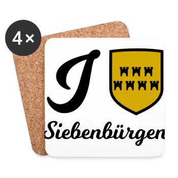 Ich liebe Siebenbürgen - Untersetzer (4er-Set) - Weiß - Vorne
