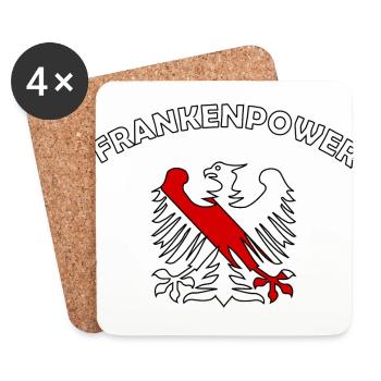 Die Macht aus Franken - Untersetzer (4er-Set) - Weiß - Vorne