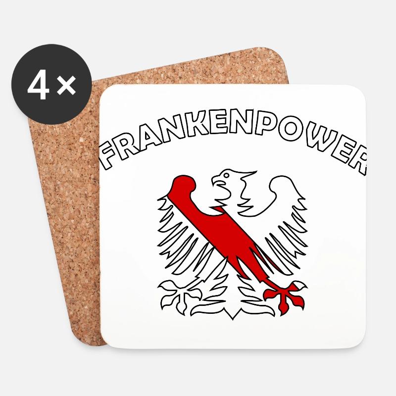 Die Macht aus Franken - Untersetzer (4er-Set) - Weiß