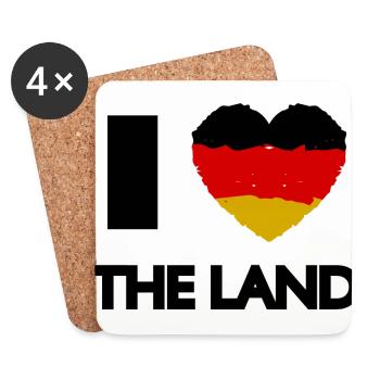 I love Germany - Coasters (set of 4) - white - Front