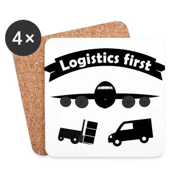 The world of logisticians - Coasters (set of 4) - white - Front