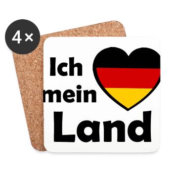 The German Friends - Coasters (set of 4) - white - Front