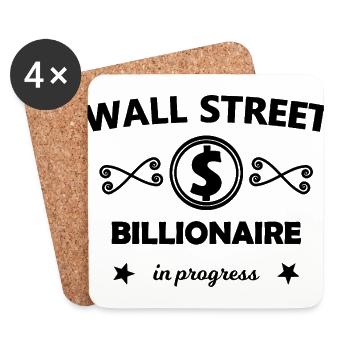 Der Wall Street Milliardär - Untersetzer (4er-Set) - Weiß - Vorne