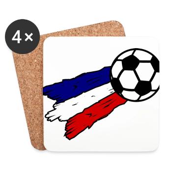 Das französche Fußballteam - Untersetzer (4er-Set) - Weiß - Vorne