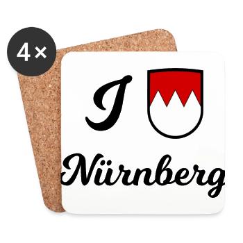 The Nuremberg - Coasters (set of 4) - white - Front