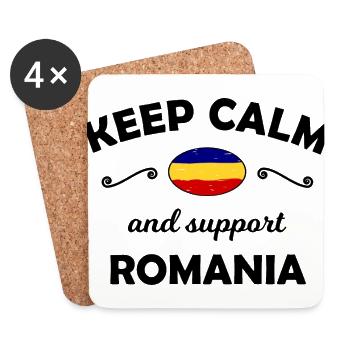Die Rumänen - Untersetzer (4er-Set) - Weiß - Vorne