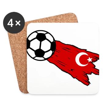 Supporters from Turkey - Coasters (set of 4) - white - Front