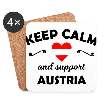 The fans from Austria - Coasters (set of 4) - white - Front