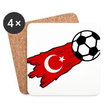 The footballers from Turkey - Coasters (set of 4) - white - Front
