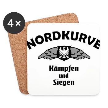 Ultras aus der Nordkurve - Untersetzer (4er-Set) - Weiß - Vorne