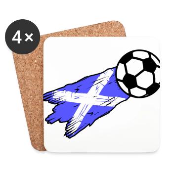 Die Fußballer aus Schottland - Untersetzer (4er-Set) - Weiß - Vorne