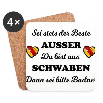 Les bons du Badnerland - Dessous de verre (lot de 4) - blanc - Devant