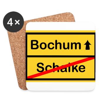 Bochum Schild - Untersetzer (4er-Set) - Weiß - Vorne