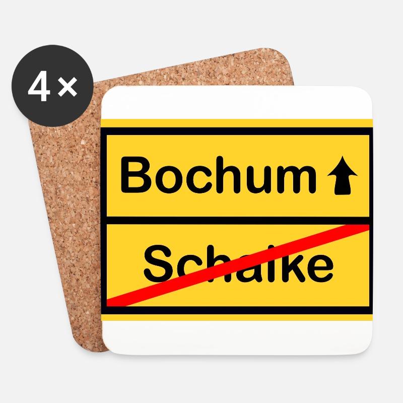 Bochum Schild - Untersetzer (4er-Set) - Weiß