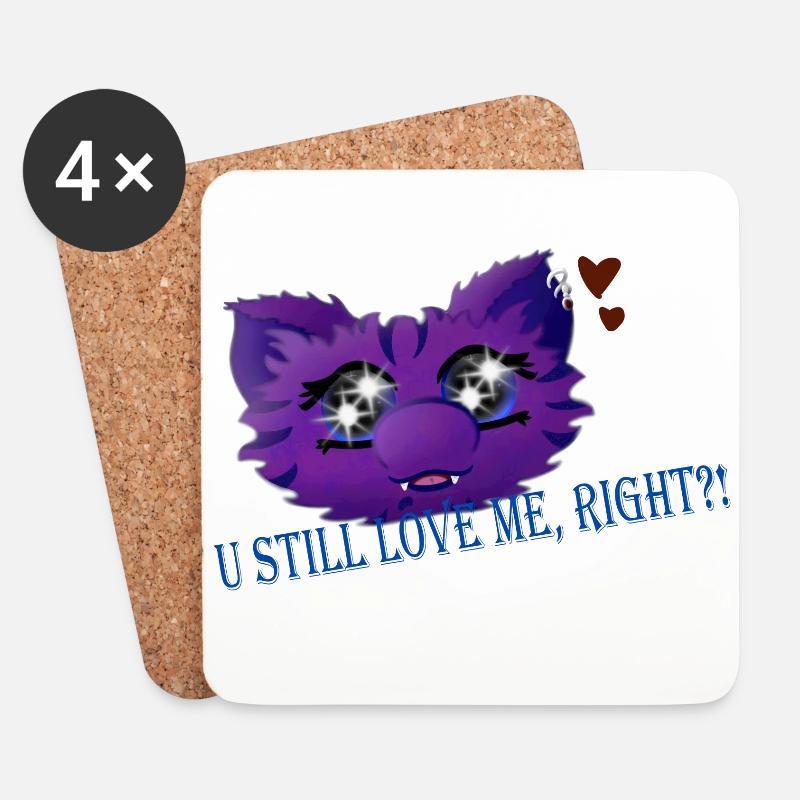 U still Love Me, right?! - Untersetzer (4er-Set) - Weiß