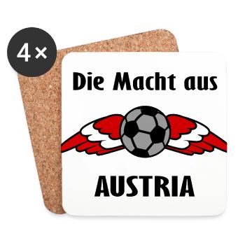 The Austria Supporters - Coasters (set of 4) - white - Front
