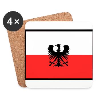 Supporters from Poland - Coasters (set of 4) - white - Front