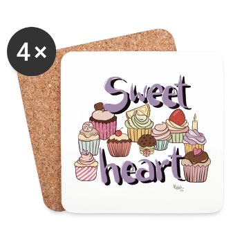 Sweetheart - Untersetzer (4er-Set) - Weiß - Vorne