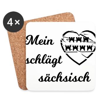 Die Sachsen aus Transylvanien - Untersetzer (4er-Set) - Weiß - Vorne