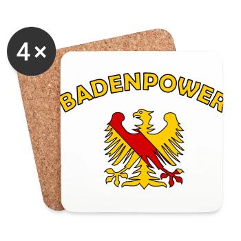 Die Badenpower - Untersetzer (4er-Set) - Weiß - Vorne