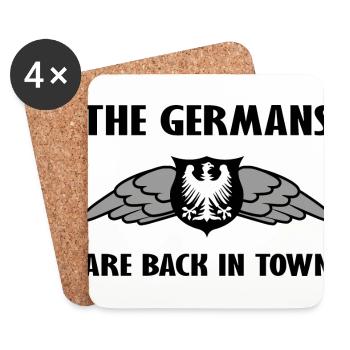 Les Allemands sont ici - Dessous de verre (lot de 4) - blanc - Devant