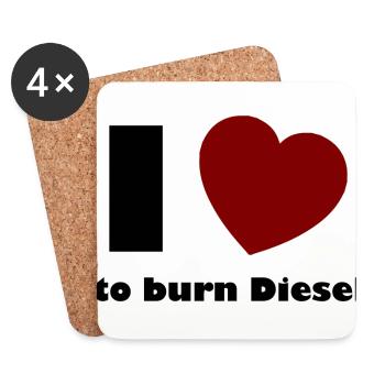 The car lover - Coasters (set of 4) - white - Front