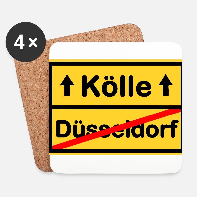 Daheim in Kölle - Untersetzer (4er-Set) - Weiß
