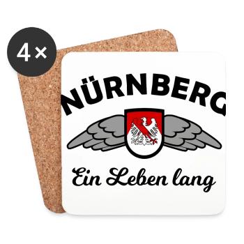 Zuhause in Franken - Untersetzer (4er-Set) - Weiß - Vorne