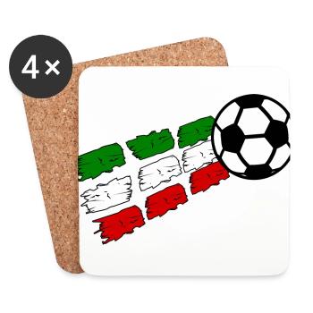 Fußball Macht Italien - Untersetzer (4er-Set) - Weiß - Vorne