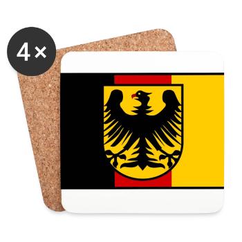 The Germans in Europe - Coasters (set of 4) - white - Front