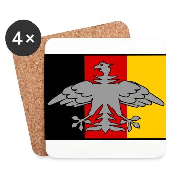 Der Adler aus Deutschland - Untersetzer (4er-Set) - Weiß - Vorne