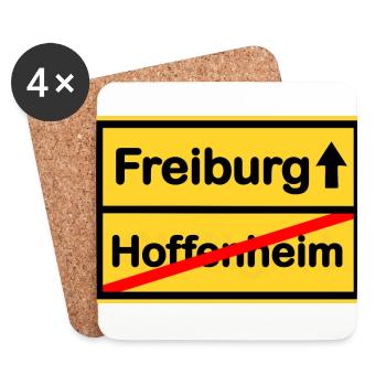 The road to Freiburg - Coasters (set of 4) - white - Front