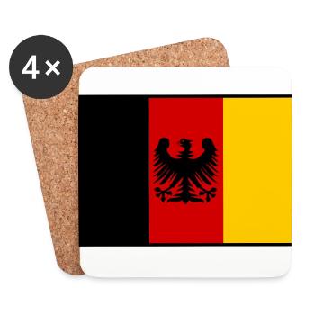 Die Fans aus Deutschland - Untersetzer (4er-Set) - Weiß - Vorne
