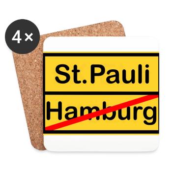 Les supporters de Pauli - Dessous de verre (lot de 4) - blanc - Devant