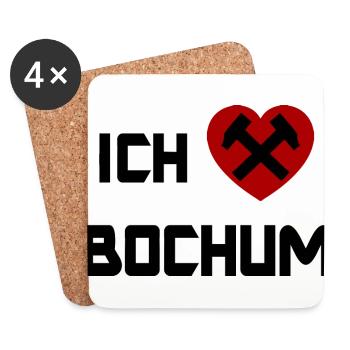 The Bochum fans - Coasters (set of 4) - white - Front